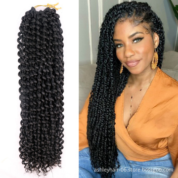 Synthetic 22" water wave passion spring kinky crochet braiding 22inches water wave passion twist hair